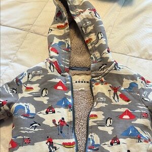 Boden Red and Gray Cozy Sweatshirt